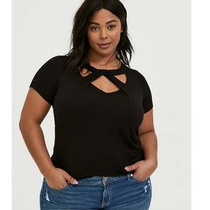 Torrid size 2 super soft black tee